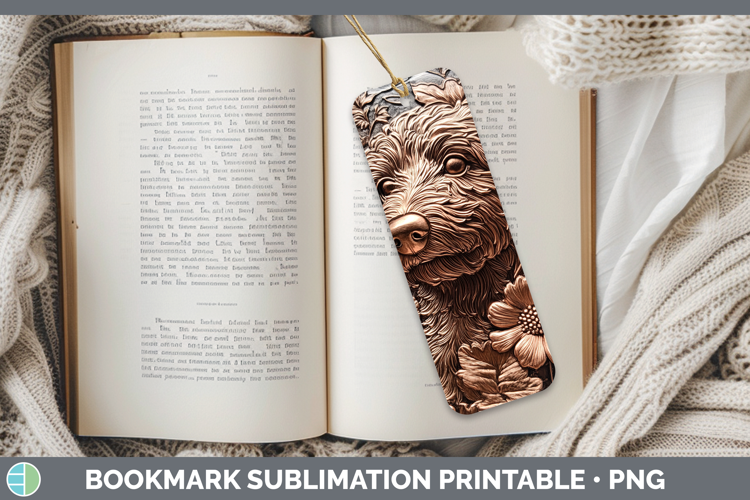 Dogs 05 Copper Relief Double Doodle Bookmark Sublimation Pri