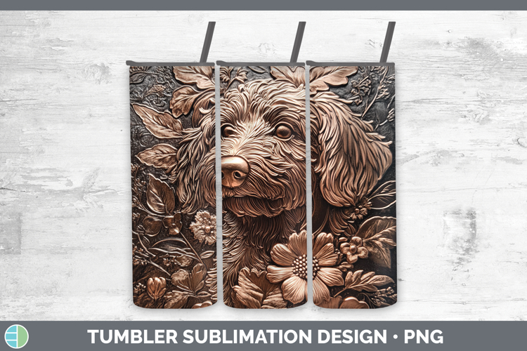 Dogs 05 Copper Relief Double Doodle Tumbler Sublimation 20 o