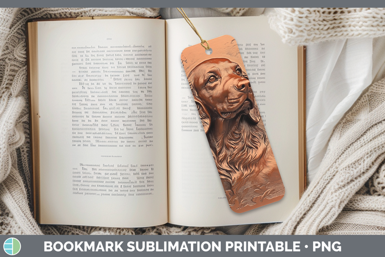 Dogs 05 Copper Relief English Cocker Spaniel Bookmark Sublim