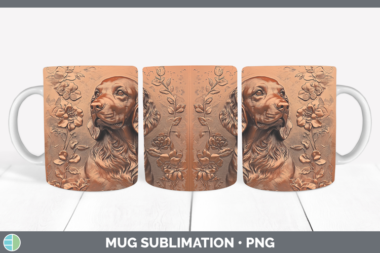 Dogs 05 Copper Relief English Cocker Spaniel Mug Wrap Sublim