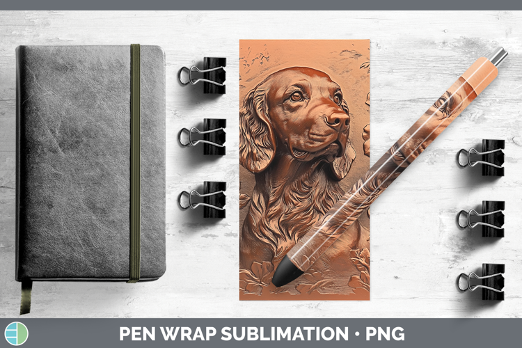 Dogs 05 Copper Relief English Cocker Spaniel Pen Wrap Sublim