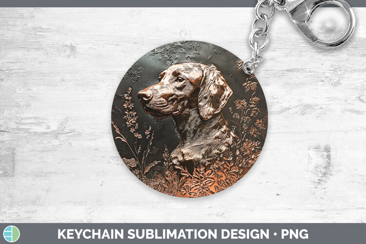GorgeousDogs 05 Copper Relief Keychain design.