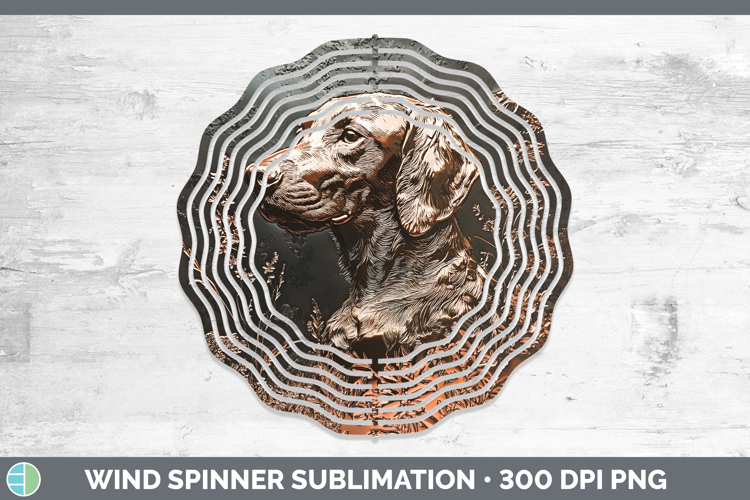 Dogs 05 Copper Relief English Setter Black and White Wind Sp