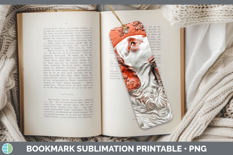 Dogs 05 Copper Relief English Setter Red and White Bookmark