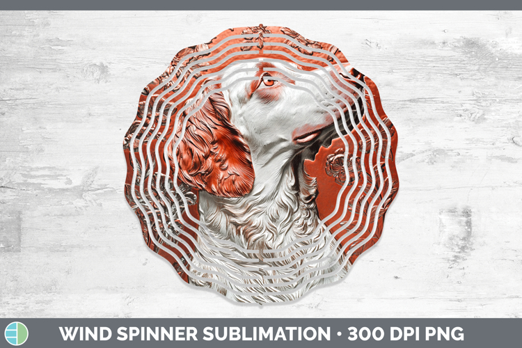 Dogs 05 Copper Relief English Setter Red and White Wind Spin