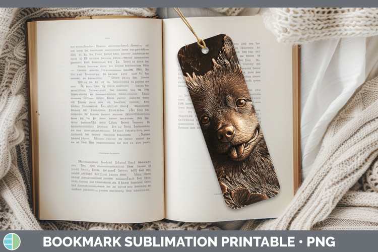 Dogs 05 Copper Relief Finnish Lapphund Bookmark Sublimation