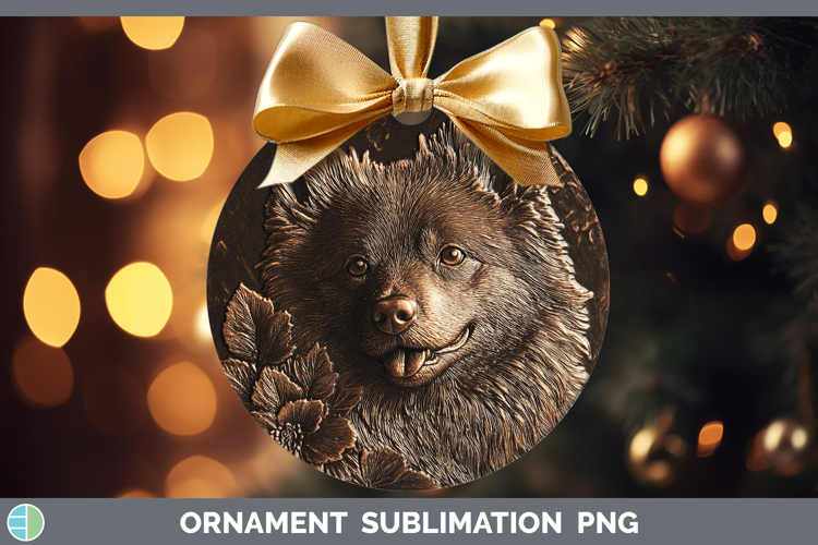 Dogs 05 Copper Relief Finnish Lapphund Ornament Sublimation