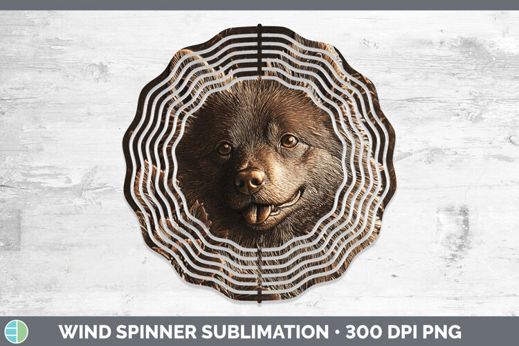 GorgeousDogs 05 Copper Relief Wind Spinner design.
