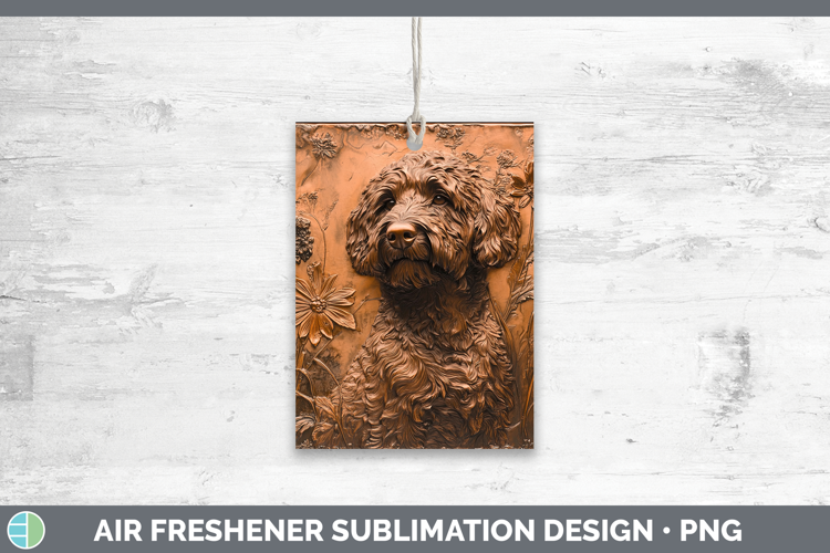 Dogs 05 Copper Relief Labradoodle Air Freshener Sublimation