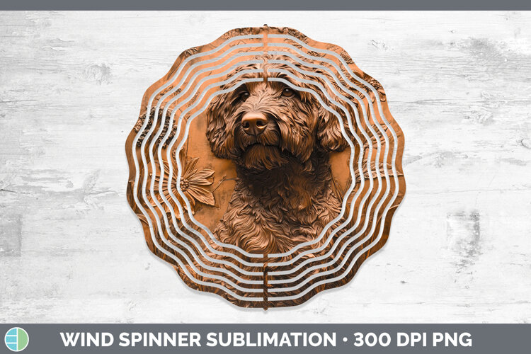 GorgeousDogs 05 Copper Relief Wind Spinner design.