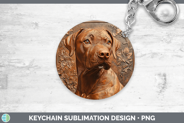 Dogs 05 Copper Relief Podenu Canario Keychain Sublimation Ke