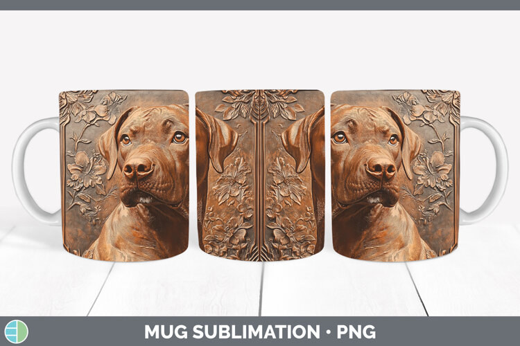 GorgeousDogs 05 Copper Relief Mug Wrap design.