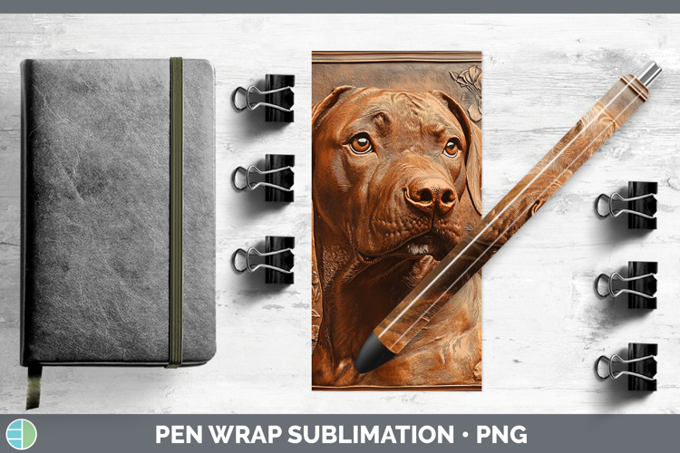 Dogs 05 Copper Relief Podenu Canario Pen Wrap Sublimation Pe