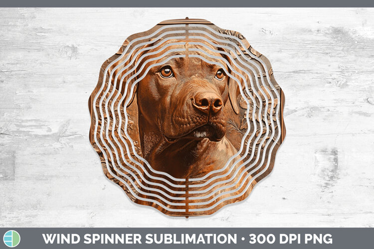 GorgeousDogs 05 Copper Relief Wind Spinner design.