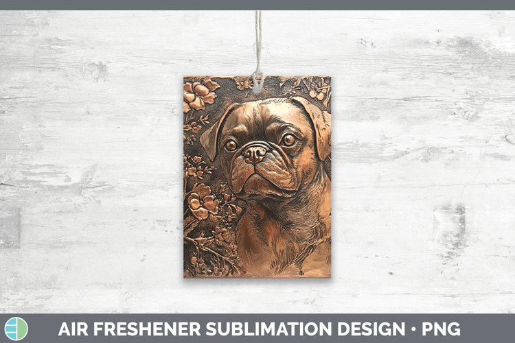 Dogs 05 Copper Relief Puggle Air Freshener Sublimation Car F