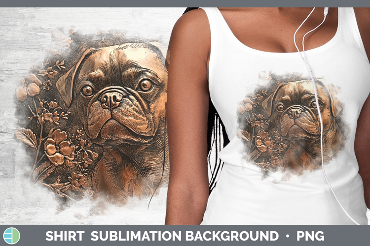 Dogs 05 Copper Relief Puggle Shirt Sublimation Sublimation B