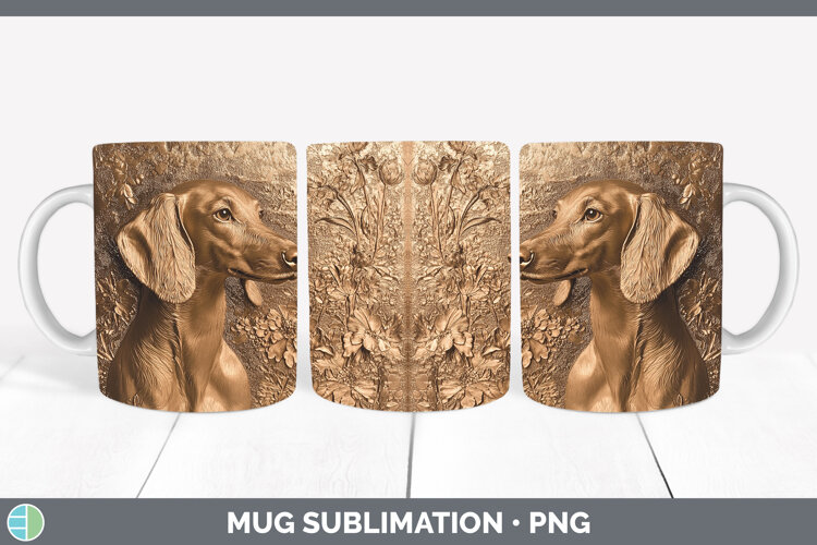 GorgeousDogs 05 Copper Relief Mug Wrap design.