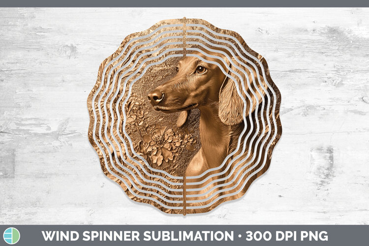 GorgeousDogs 05 Copper Relief Wind Spinner design.