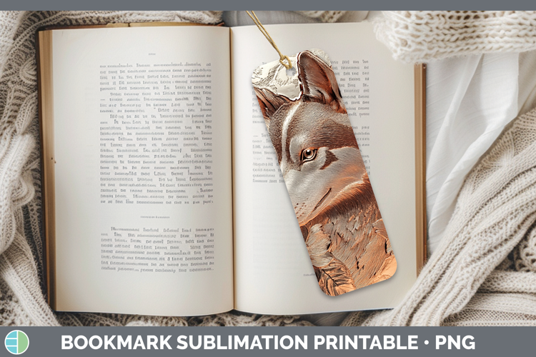 Dogs 05 Copper Relief Siberian Husky Bookmark Sublimation Pr