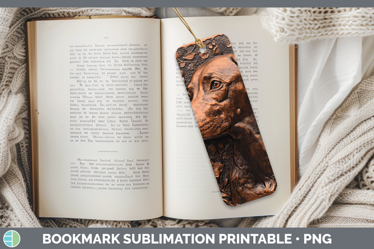 Dogs 05 Copper Relief Warren Hound Bookmark Sublimation Prin