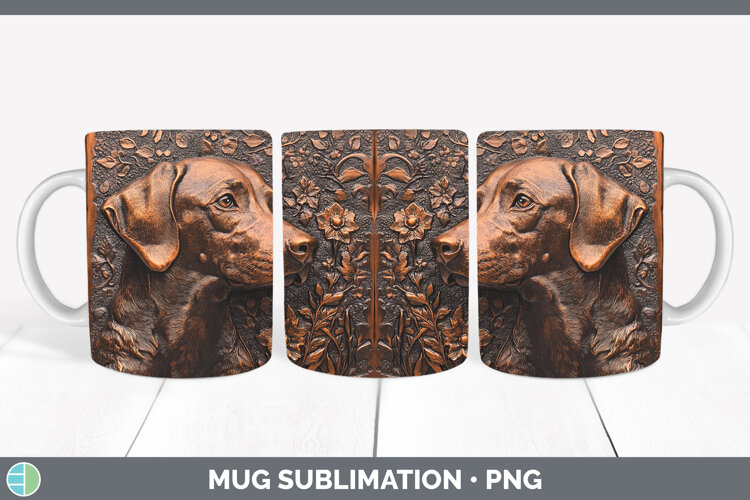 GorgeousDogs 05 Copper Relief Mug Wrap design.