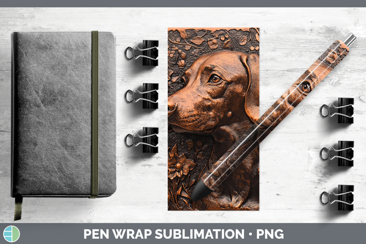 Dogs 05 Copper Relief Warren Hound Pen Wrap Sublimation Pen