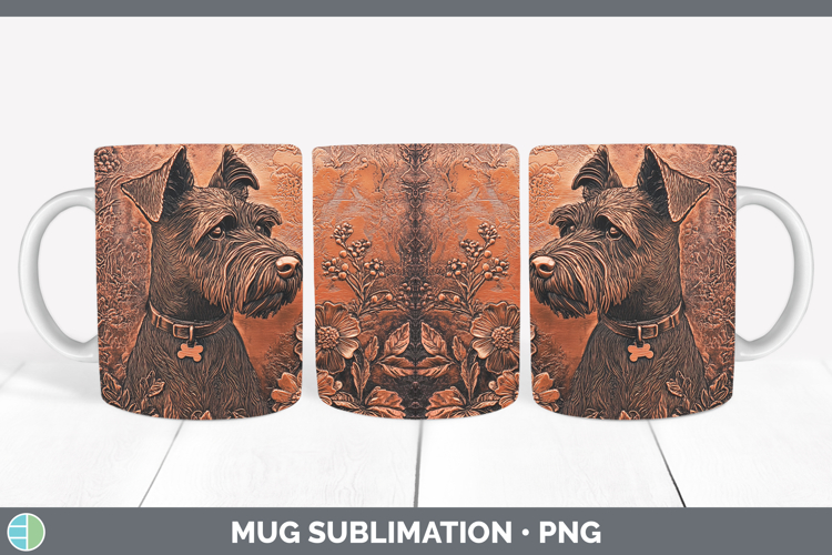 GorgeousDogs 05 Copper Relief Mug Wrap design.