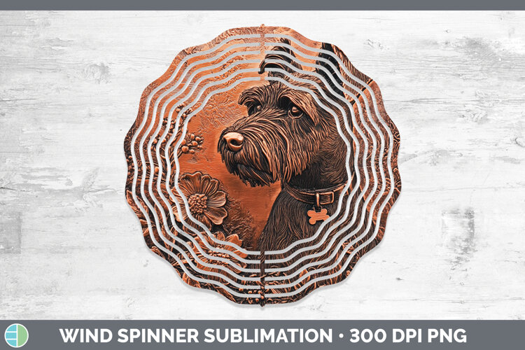 GorgeousDogs 05 Copper Relief Wind Spinner design.