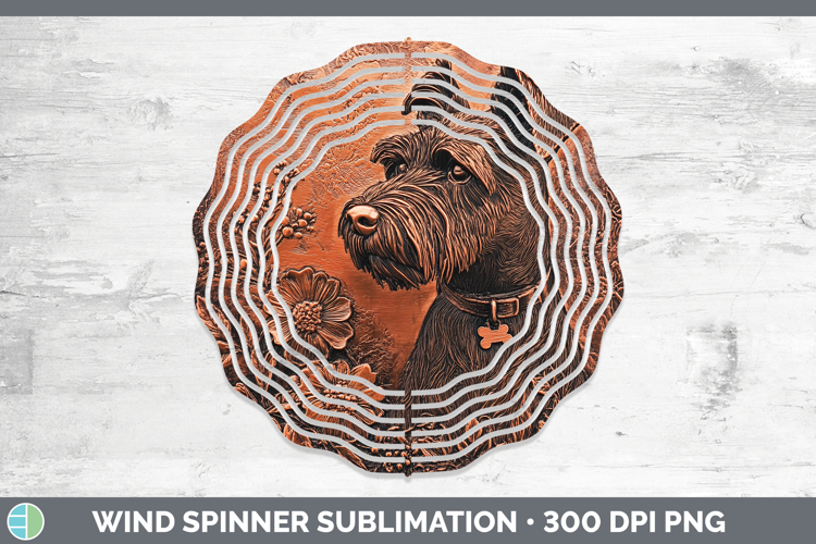 Dogs 05 Copper Relief Welsh Terrier Wind Spinner Sublimation
