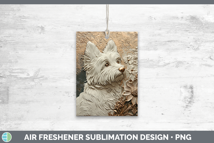 Dogs 05 Copper Relief White Highland Terrier Air Freshener S