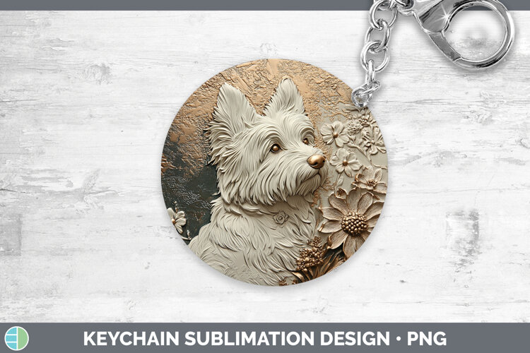 GorgeousDogs 05 Copper Relief Keychain design.