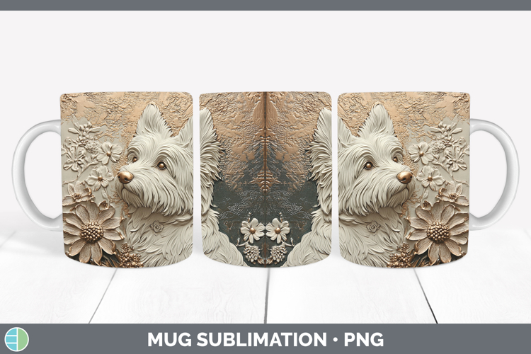 GorgeousDogs 05 Copper Relief Mug Wrap design.