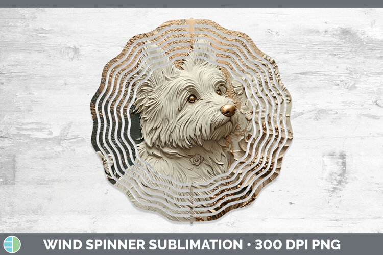 GorgeousDogs 05 Copper Relief Wind Spinner design.