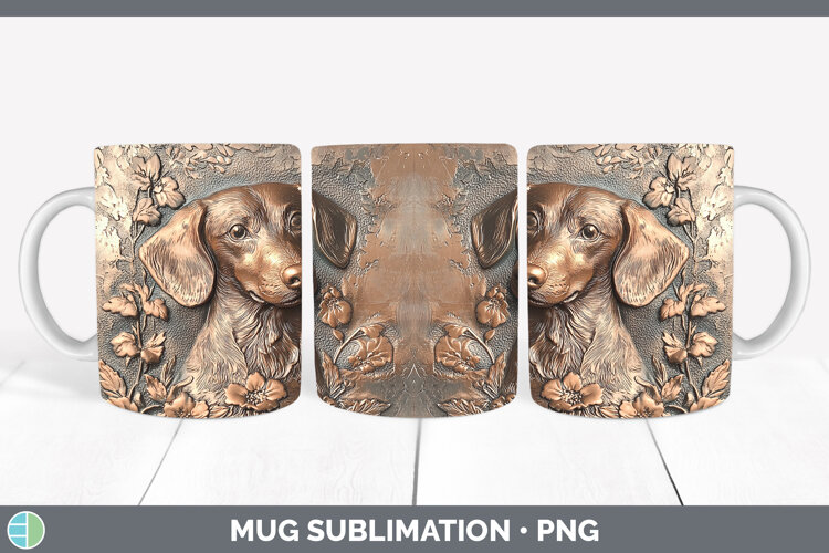 GorgeousDogs 05 Copper Relief Mug Wrap design.