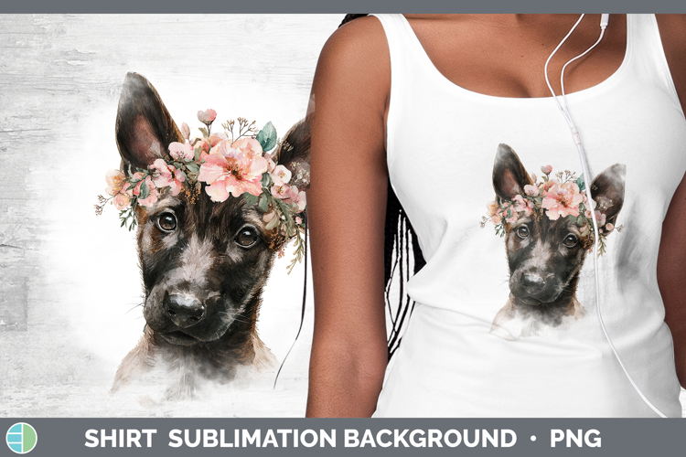 Belgian Malinois Dogs 05 Floral Crown Shirt Sublimation Desi