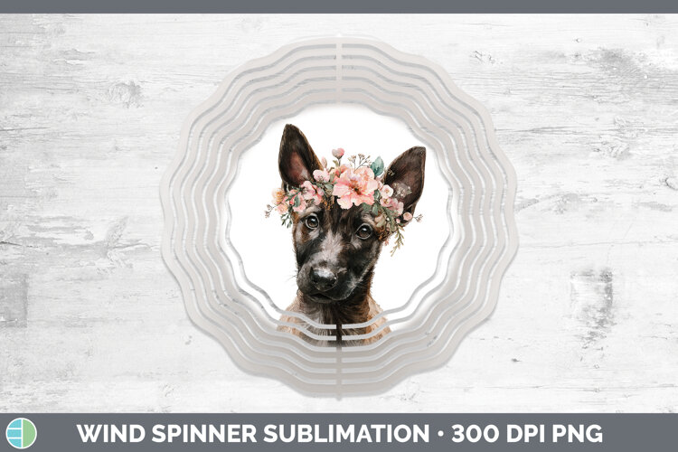 GorgeousDogs 05 Floral Crown Wind Spinner design.