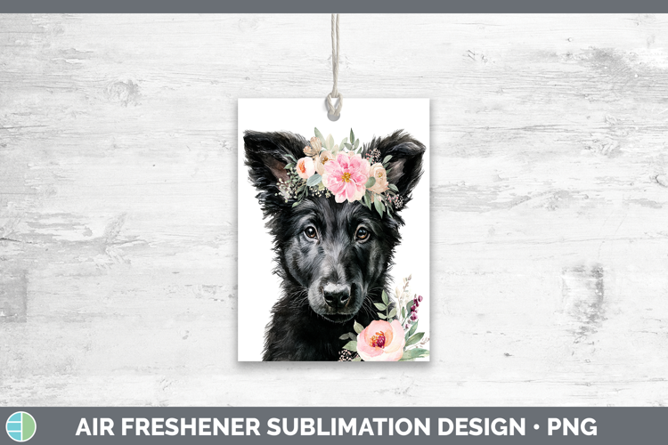 Belgian Sheepdog Dogs 05 Floral Crown Air Freshener Sublimat