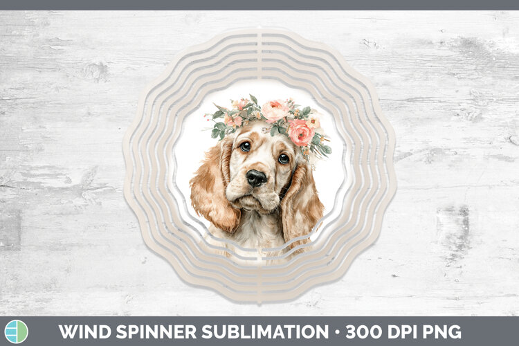 GorgeousDogs 05 Floral Crown Wind Spinner design.