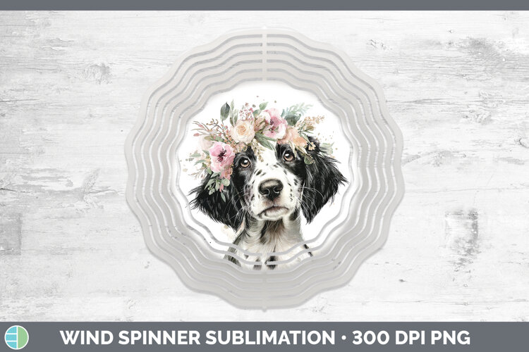 GorgeousDogs 05 Floral Crown Wind Spinner design.