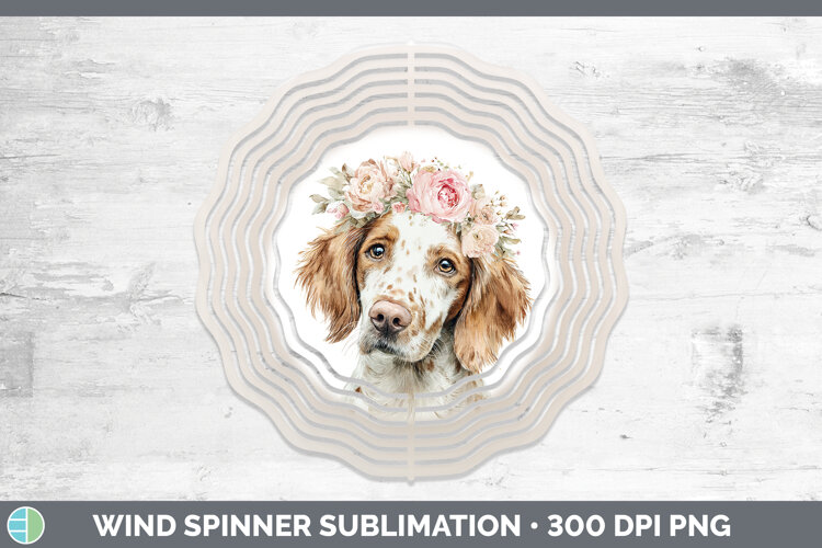GorgeousDogs 05 Floral Crown Wind Spinner design.