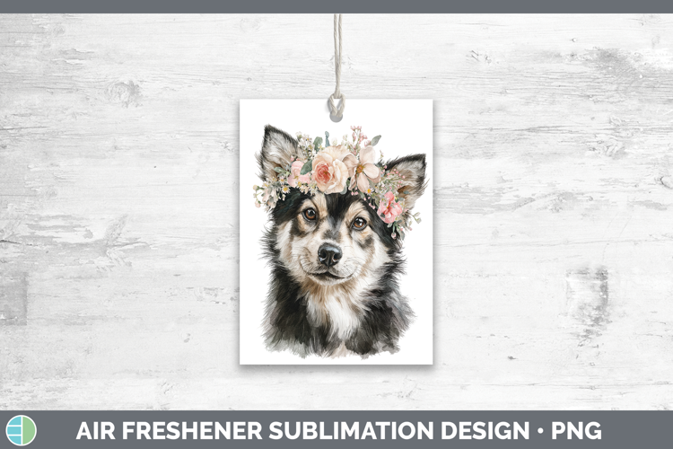 Finnish Lapphund Dogs 05 Floral Crown Air Freshener Sublimat