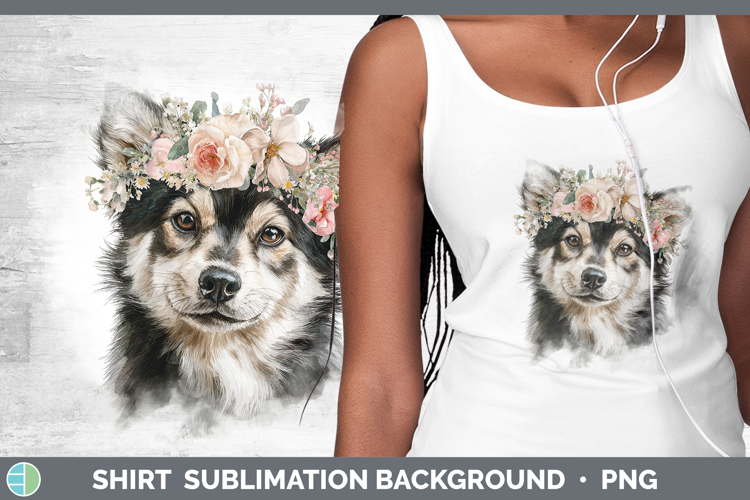 Finnish Lapphund Dogs 05 Floral Crown Shirt Sublimation Desi