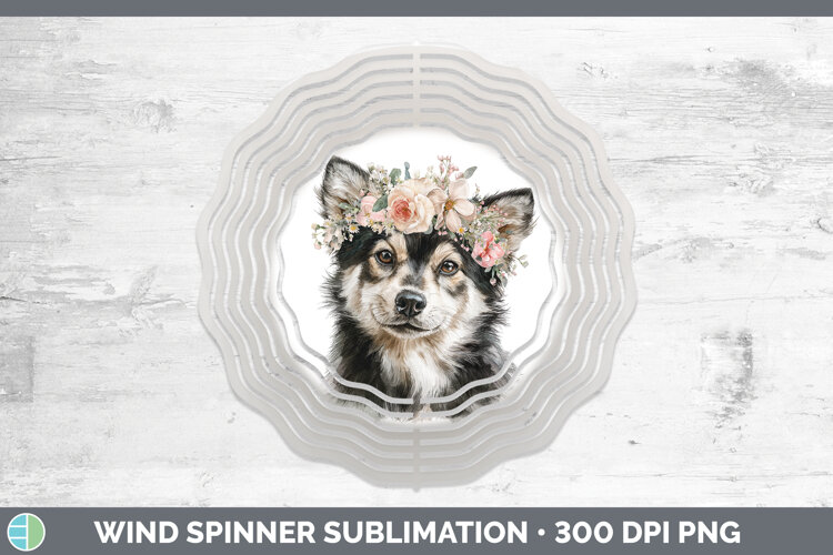 GorgeousDogs 05 Floral Crown Wind Spinner design.