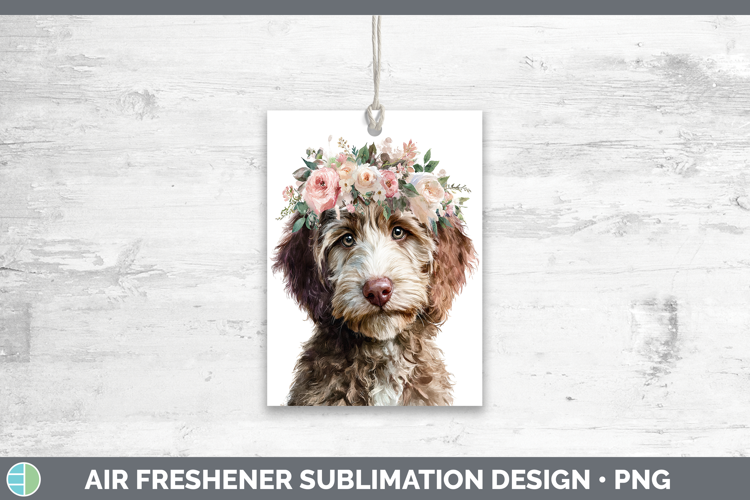 Labradoodle Dogs 05 Floral Crown Air Freshener Sublimation D