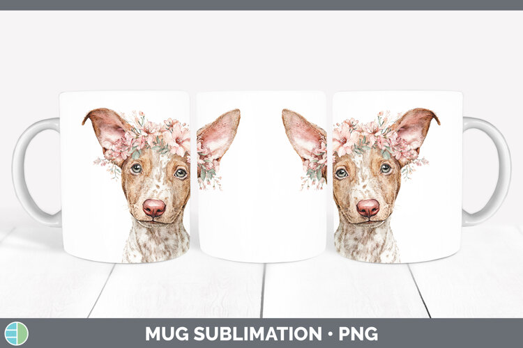 GorgeousDogs 05 Floral Crown Mug Wrap design.