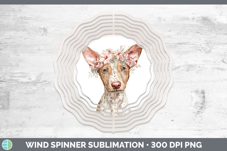 GorgeousDogs 05 Floral Crown Wind Spinner design.