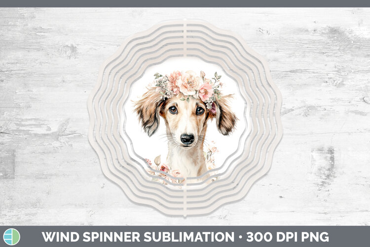 GorgeousDogs 05 Floral Crown Wind Spinner design.
