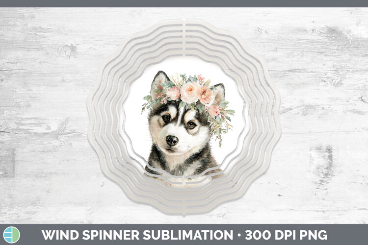 GorgeousDogs 05 Floral Crown Wind Spinner design.