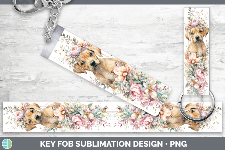 Warren Hound Dogs 05 Floral Crown Key Fob Sublimation Design