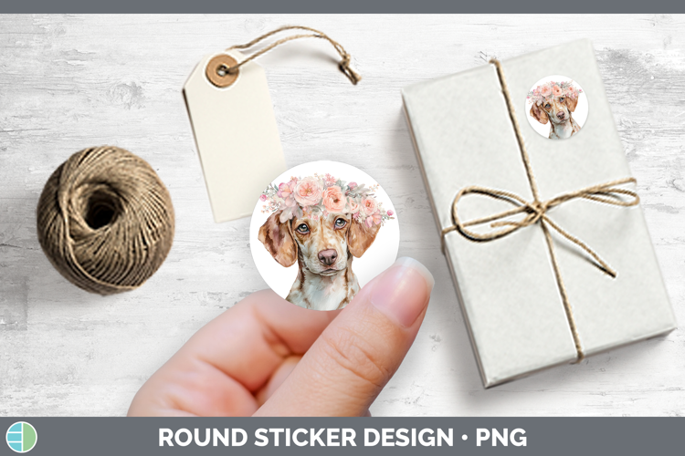Warren Hound Dogs 05 Floral Crown Stickers Design